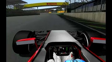 RFACTOR F1 2015 R&N Modding Group onboard Fernando Alonso at Interlagos