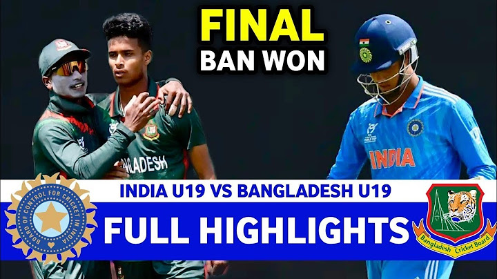 India U19 vs Bangladesh U19 | ACC Men's U19 Asia Cup | Finals