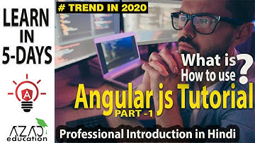 #azadeducation #angularjs Angular js intro. in hindi | Full beginners Course Video With Practice
