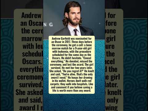 Video Andrew Garfield Gave Up An Oscar Moment To Save A Little Girl ?
