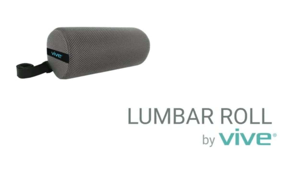 Vive Lumbar Roll - Cushion Support Pillow for Lower Back Pain Relief in Car