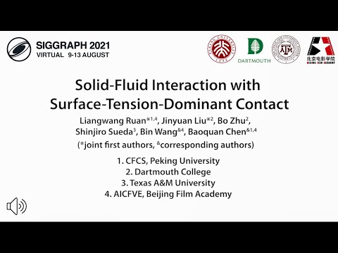 [SIGGRAPH 2021] Solid-Fluid Interaction with Surface-Tension-Dominant Contact