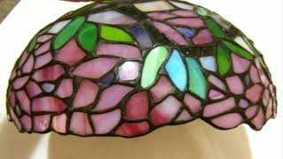 Vintage Stained Glass Hanging Lamp Shade