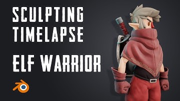 ELF WARRIOR SCULPTING TIMELAPSE - BLENDER 2.92