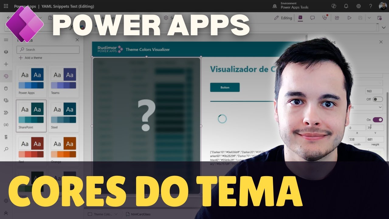 Power Apps: Temas & Controles Modernos - Como acessar as Cores do Tema ...