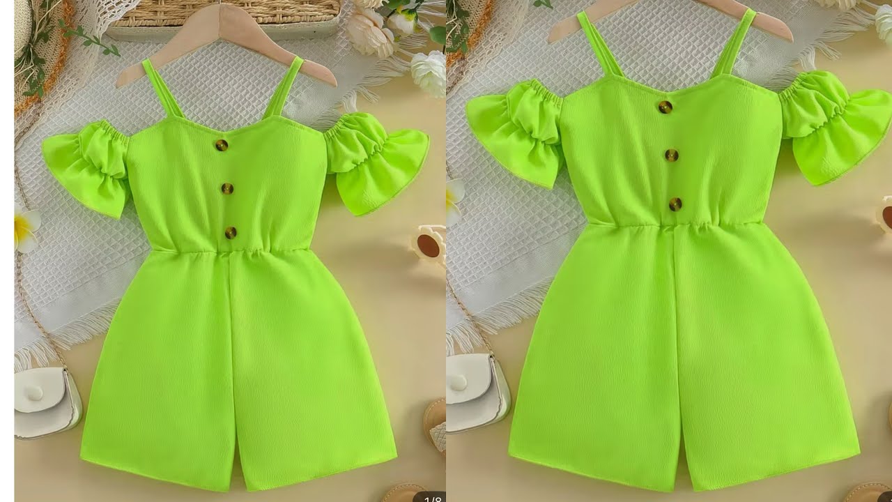 Easy Baby Girl Jumpsuit Tutorial | DIY Cutting & Stitching (Beginner Friendly)