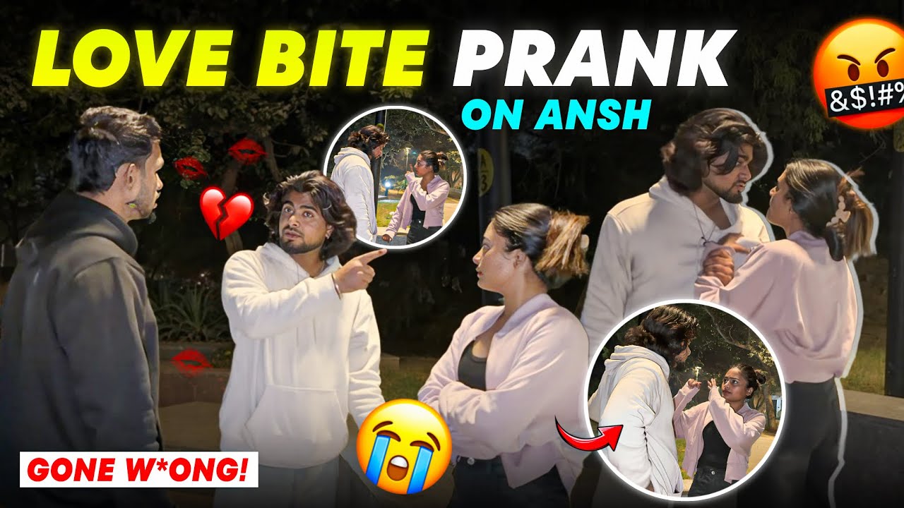 Love Bite Prank on Ansh 😱 | Ansh Hua Emotional 😭 | Must Watch Reaction ❤️