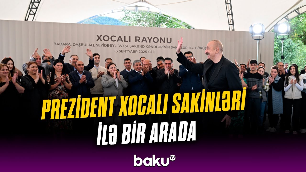 İlham Əliyev Xocalının Badara, Daşbulaq, Seyidbəyli və Şuşakənd kəndlərinin sakinləri ilə görüşüb