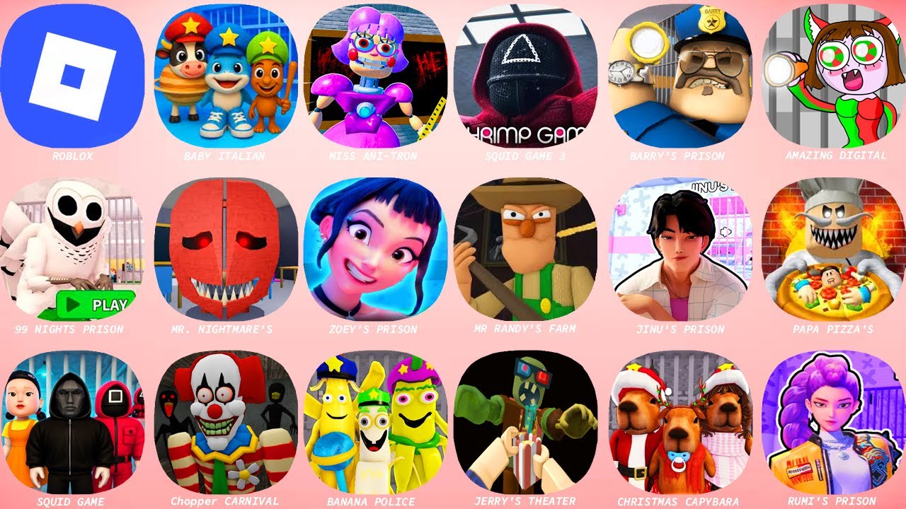 ROBLOX HARD MODE:SHRIMP GAME,AMAZING DIGITAL CIRCUS,ZOEY'S PRISON,JINU'S PRISON,RUMI'S PRISON...