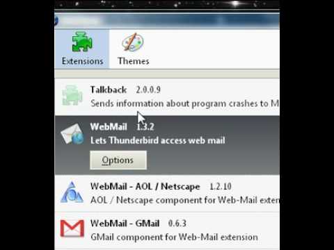 how to get webmail in thunderbird