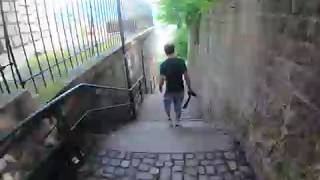 Schloss Heidelberg Treppe der Atemnot in die Altstadt GoPro TIme Warp