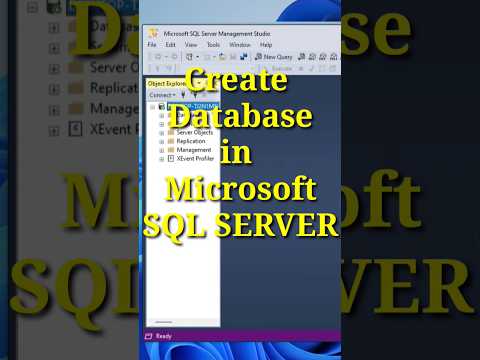 Create Database in Microsoft SQL SERVER #ytshorts #viral #viralvideo #database #mssql #microsoft