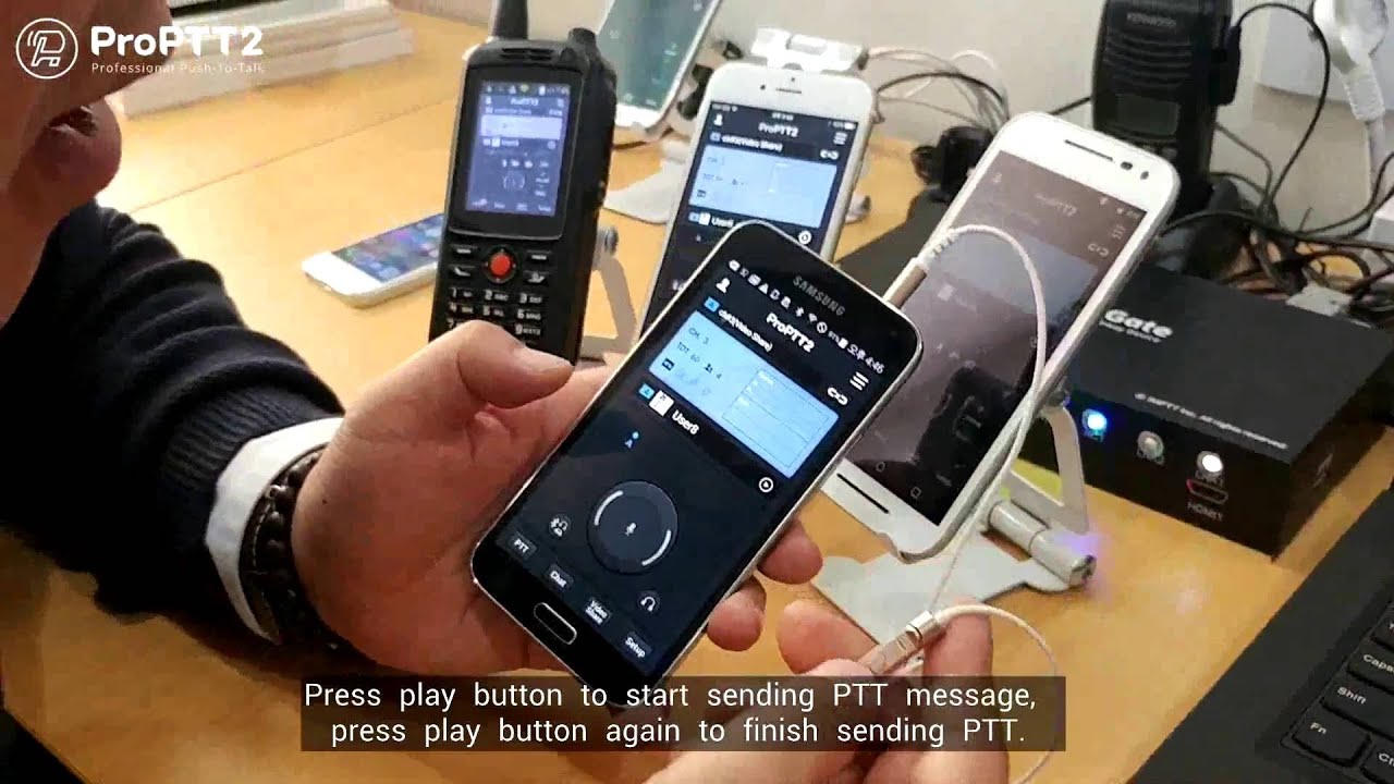 ProPTT2 Android App using earphone as PTT button