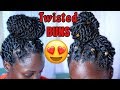 Twist Routine For Natural HAIR GROWTH and LENGTH RETENTION+TWISTED BUN Natural Hairstyle