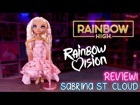  Rainbow High Rainbow Vision Rainbow Divas- Sabrina St. Cloud  (Rose-Quartz Pink) Posable Fashion Doll w/ 2 Designer Outfits Mix &  Match+Vanity Playset, Great Toy Gifts Kids 6-12 Years Old & Collectors 