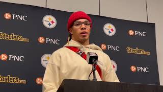 chase claypool tries to explain celebrating a first down on steelers' last-minute drive