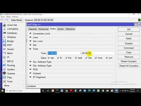 KONFIGURASI PEMBATASAN WAKTU DAN PEMBERIAN IP TERTENTU UNTUK AKSES INTERNET MENGGUNAKAN MIKROTIK
