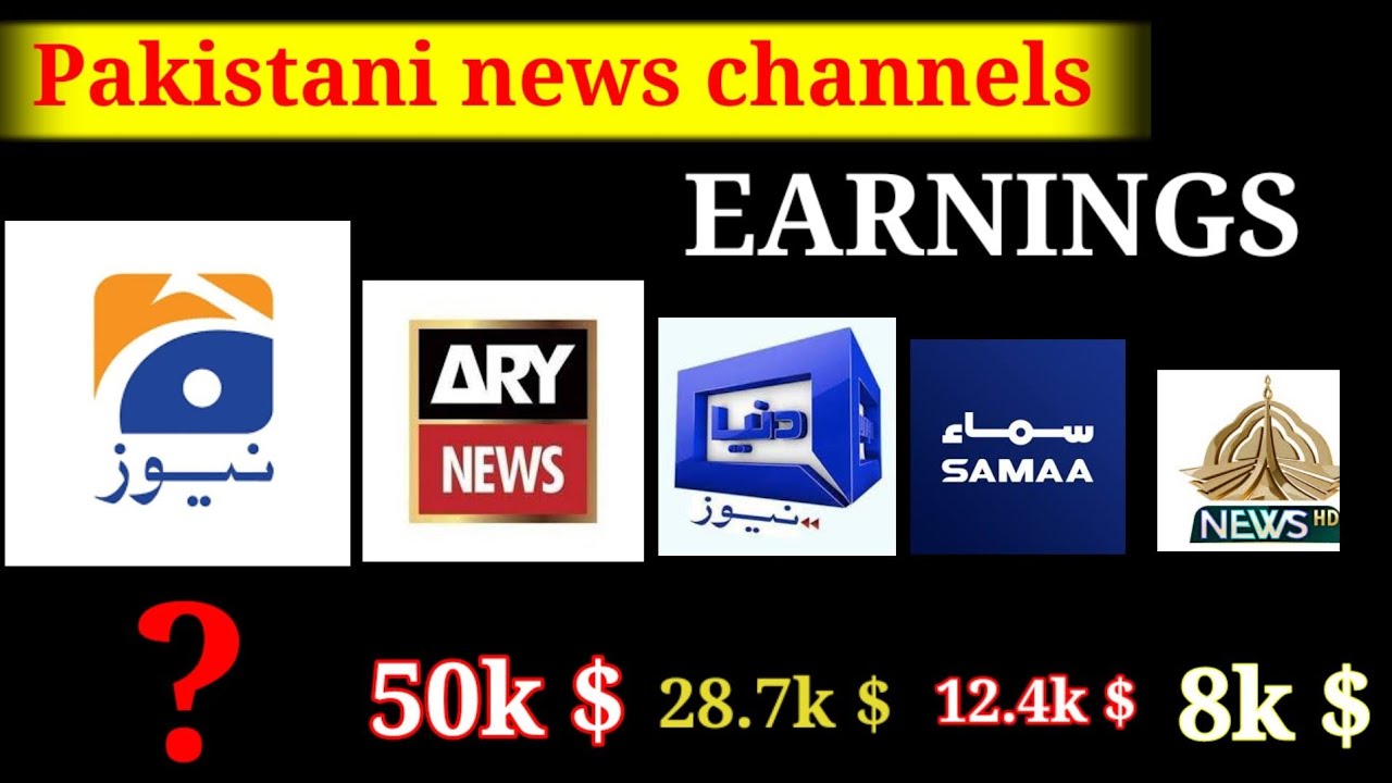 Top Five Pakistani News Channels Earning Top Five News Channels