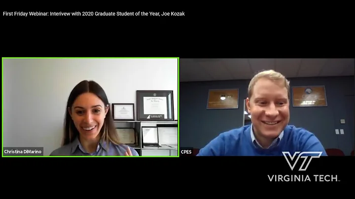 First Friday Webinar: Interview with 2020 Graduate Student of the Year, Joe Kozak