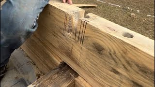 Quick tutorial/ How to add Half Lap Notch/ Log Cabin Build