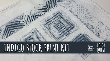 HOW TO BLOCK PRINT WITH INDIGO ON FIBER | ORGANIC COLOR | BLUE | THE LOVE OF COLOUR DYE KIT |