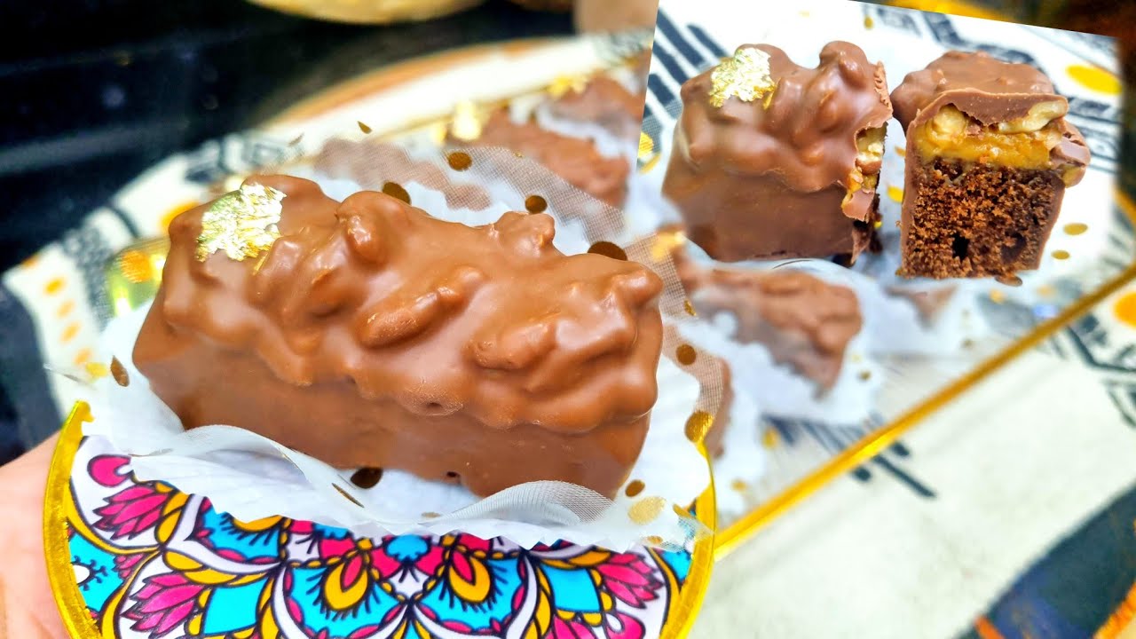 مطبخ ام وليد / حلوة سنيكرز بدون عجين الصابلي ، تحفة خفيف و بنة قوة 😋😍👍.