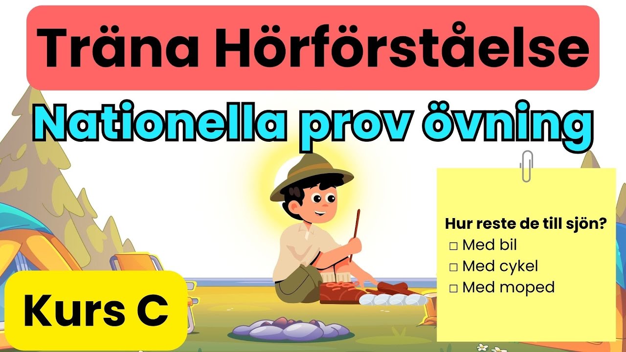 Nationella prov träning - Hörförståelse: Resor och semester (SFI)