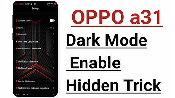 OPPO a31 Dark Mode Enable Hidden Trick ! How To Dark Mode in OPPO a31