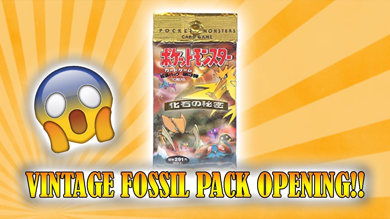 Opening a Vintage Japanese Fossil Booster Pack Holo Guaranteed!!