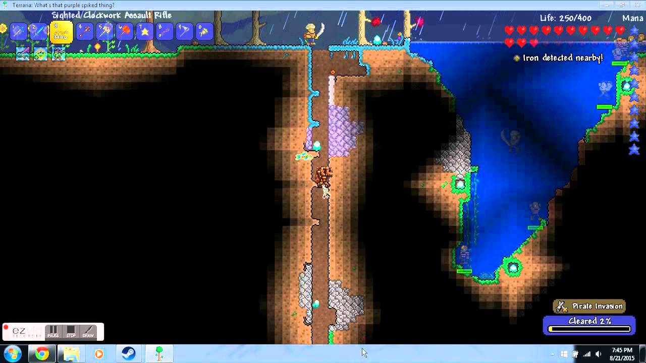 Terraria go through blocks with a hook! [glitch] YouTube
