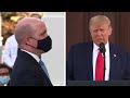 Donald Trump asks reporter to take off face mask during White House briefing