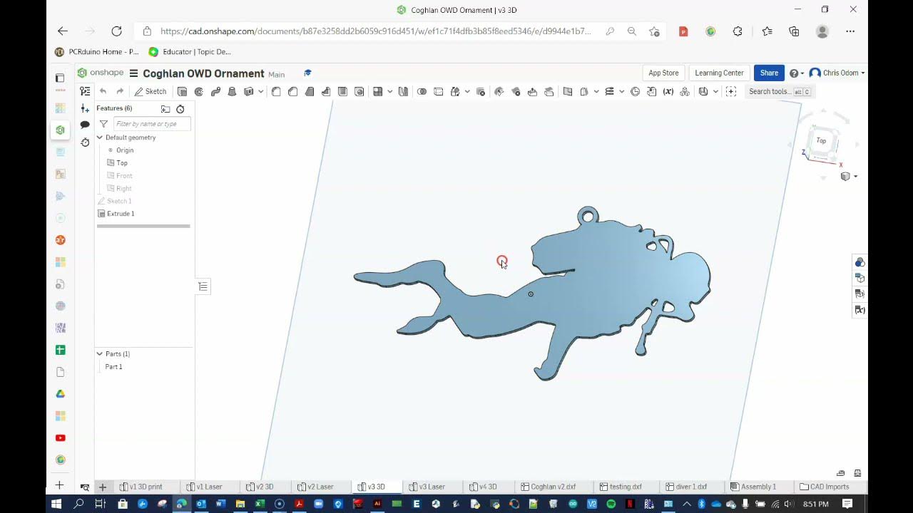 Using Adobe Illustrator's Image Trace Tool and Onshape to Design 3D