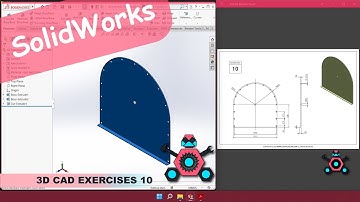 SolidWorks | 3D CAD EXERCISES 10 | StudyCadCam | Solution Tutorial |