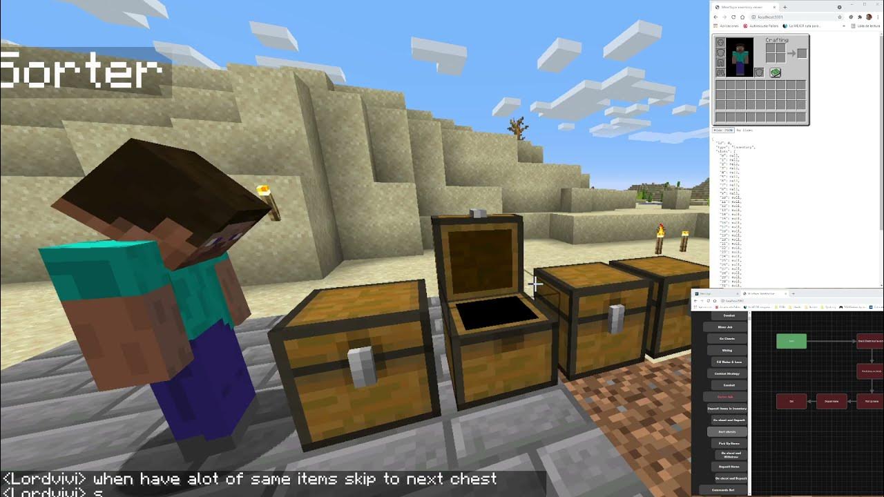 Minecraft Sort Automatically Chest Bot YouTube