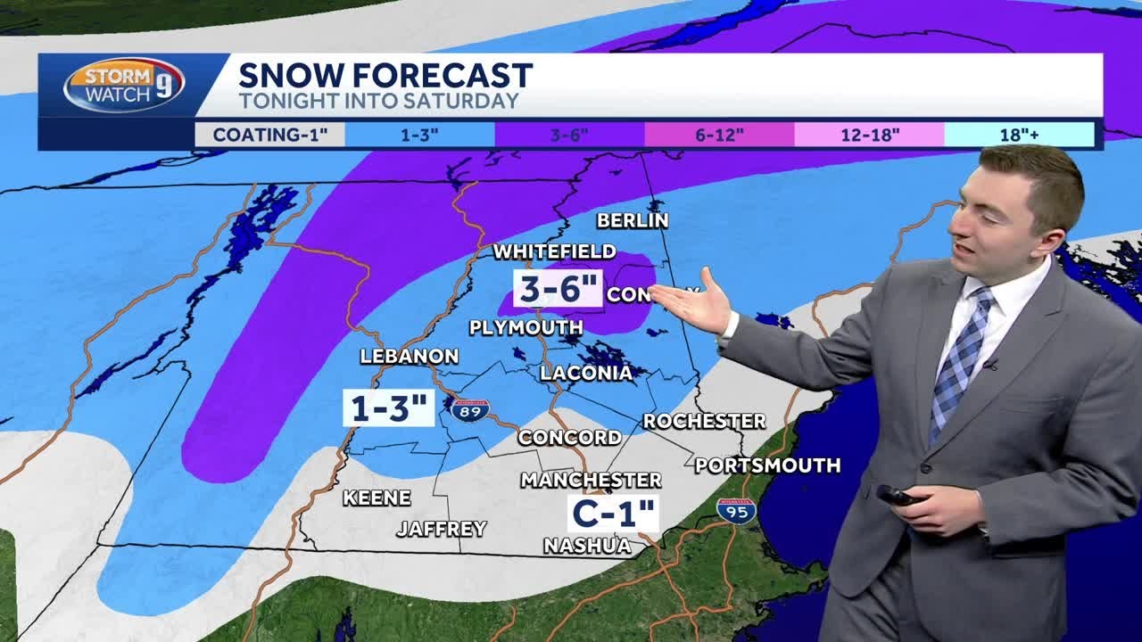 Video: Light snow into weekend - YouTube