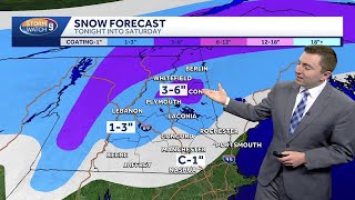 Video: Light snow into weekend