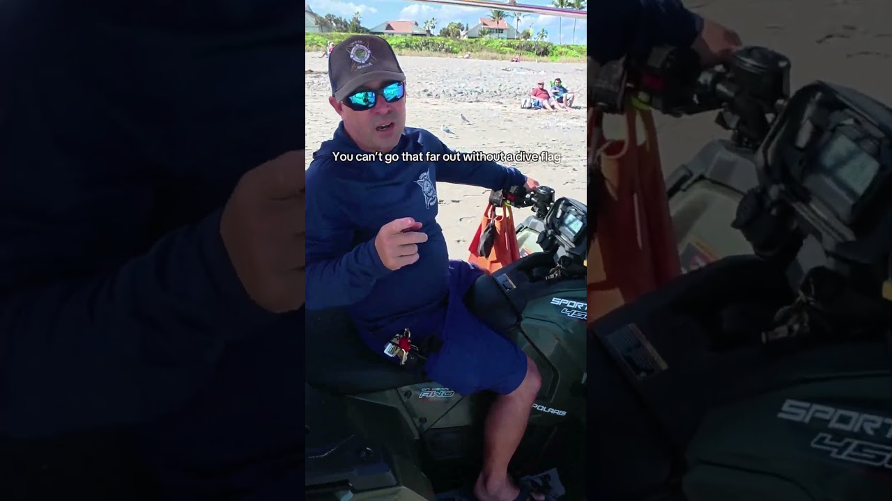 Использование самого быстрого подводного реактивного ранца на общественном пляже (безумный спасат...