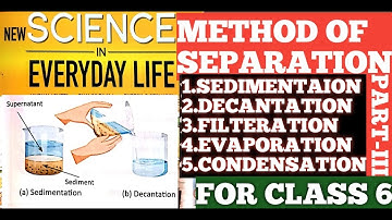 Sedimentation & Decantation | Filteration|Evaporation ||Condensation| Separation of Method|Science|