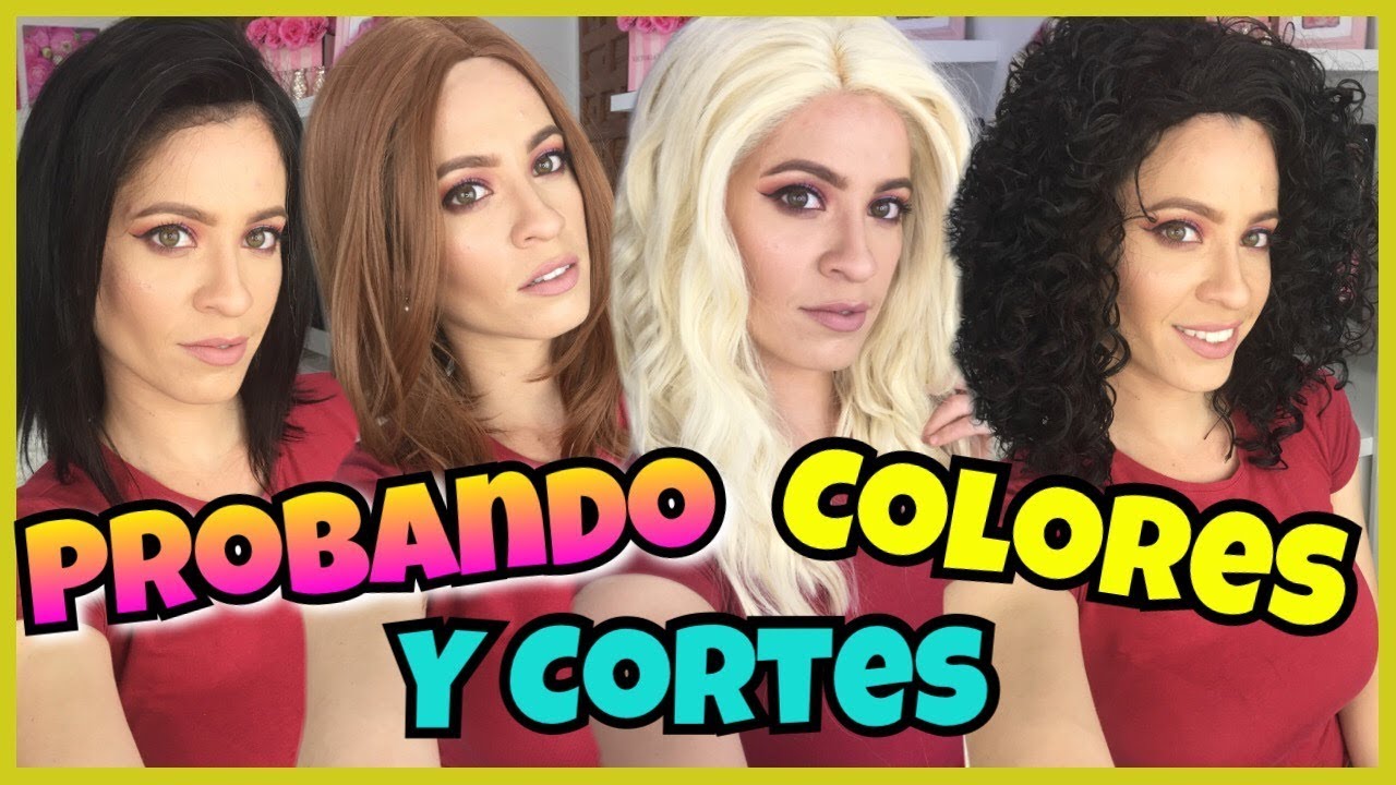Probando Diferentes Colores y Cortes de Cabello | 7 Looks | NatyGloss maquillaje principiantes basico