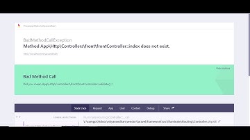 Method App\Http\Controllers\front\frontController::index does not exist.