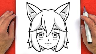 How to DRAW ANIME FOX GIRL - Easy Step By Step Anime drawing Update