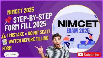 How to Fill NIMCET 2025 Counselling Form Correctly | Avoid Common Mistakes!