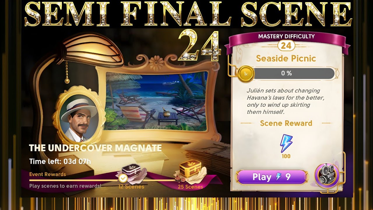 June's Journey Secrets 35 SEMI FINAL SCENE 24 Seaside Picnic Word Mode 4K ULTRA HD