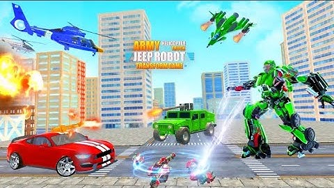 Army Truck Robot Battle Gameplay Android |Army Truck Robot Battle Game Helicopter #3team1mission