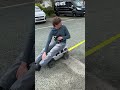 Toy car pulls lamborghini