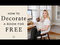 INTERIOR DESIGN | Decorating an Entire Room for Free – Easy Hacks to Refresh Your Space