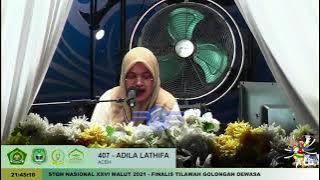 QORIAH ADILA LATHIFA (ACEH) | FINAL TILAWAH DEWASA | STQH NASIONAL XXVI MALUT 2021