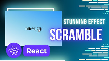 React Scramble Text Animation Tutorial | Framer Motion + TypeScript | Web Design