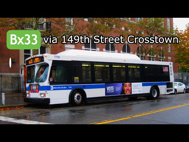 NYCT Bx33 Bus Ride Via 149 Street Crosstown: 2004 Orion VII CNG