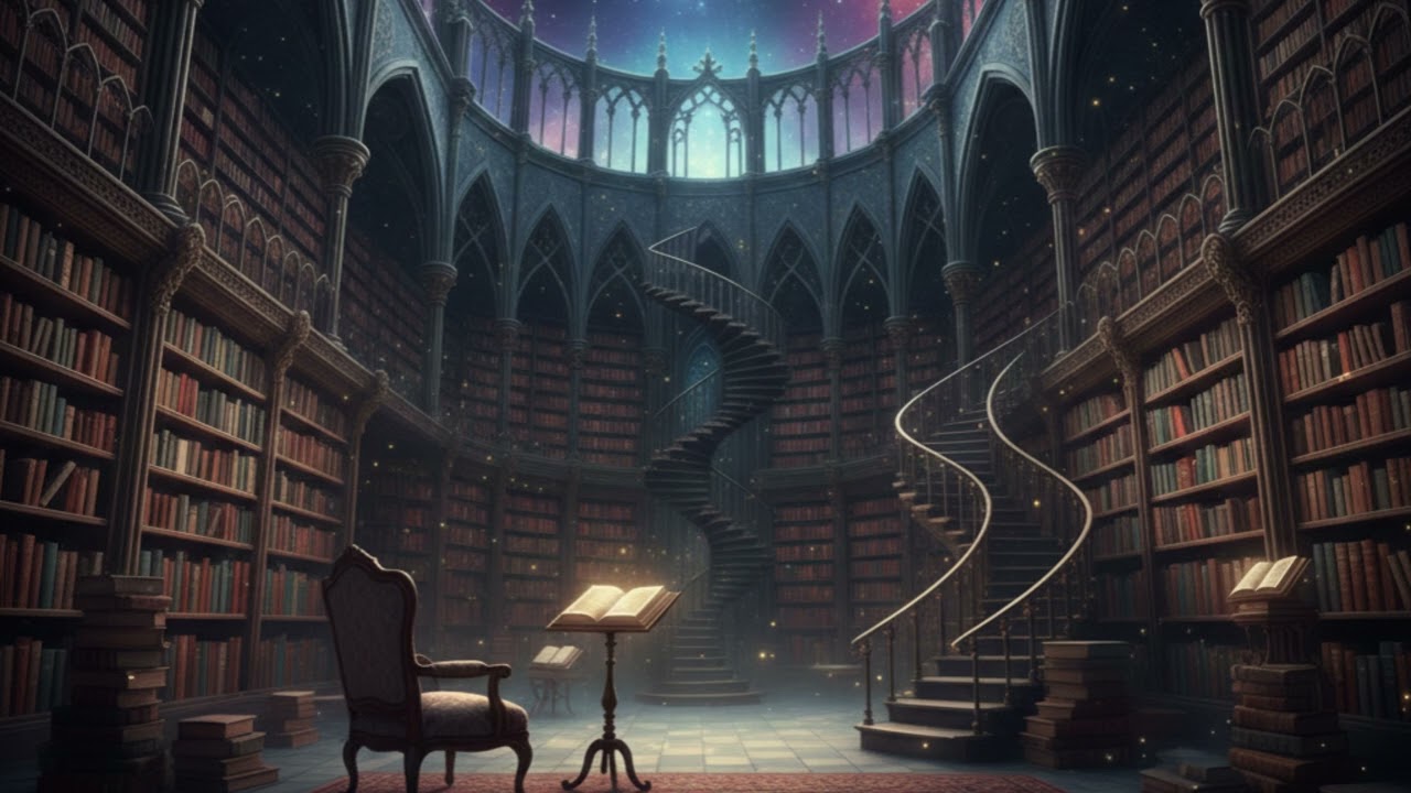 Relaxing Cosmic Library to Fall Asleep To 🌌 (Deep Sleep Journey)